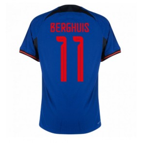 Holandia Steven Berghuis #11 Koszulka Wyjazdowych MŚ 2022 Krótki Rękaw